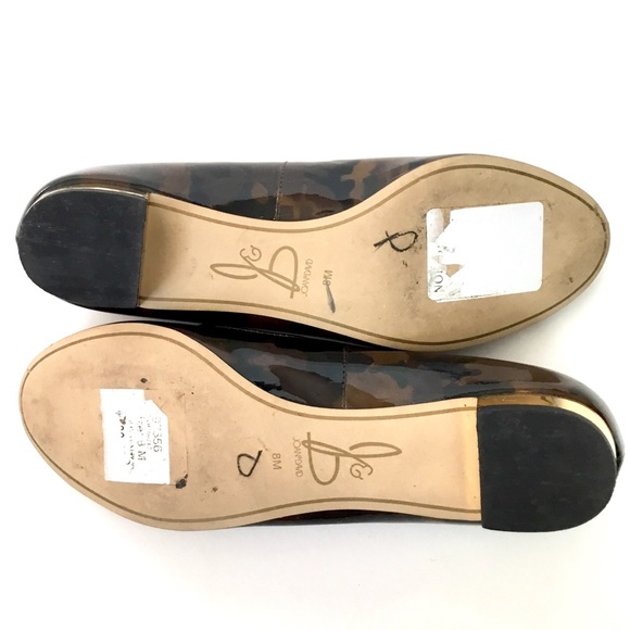Joan & David Mitzie camo Print loafers gold heel 8 - Picture 7 of 7